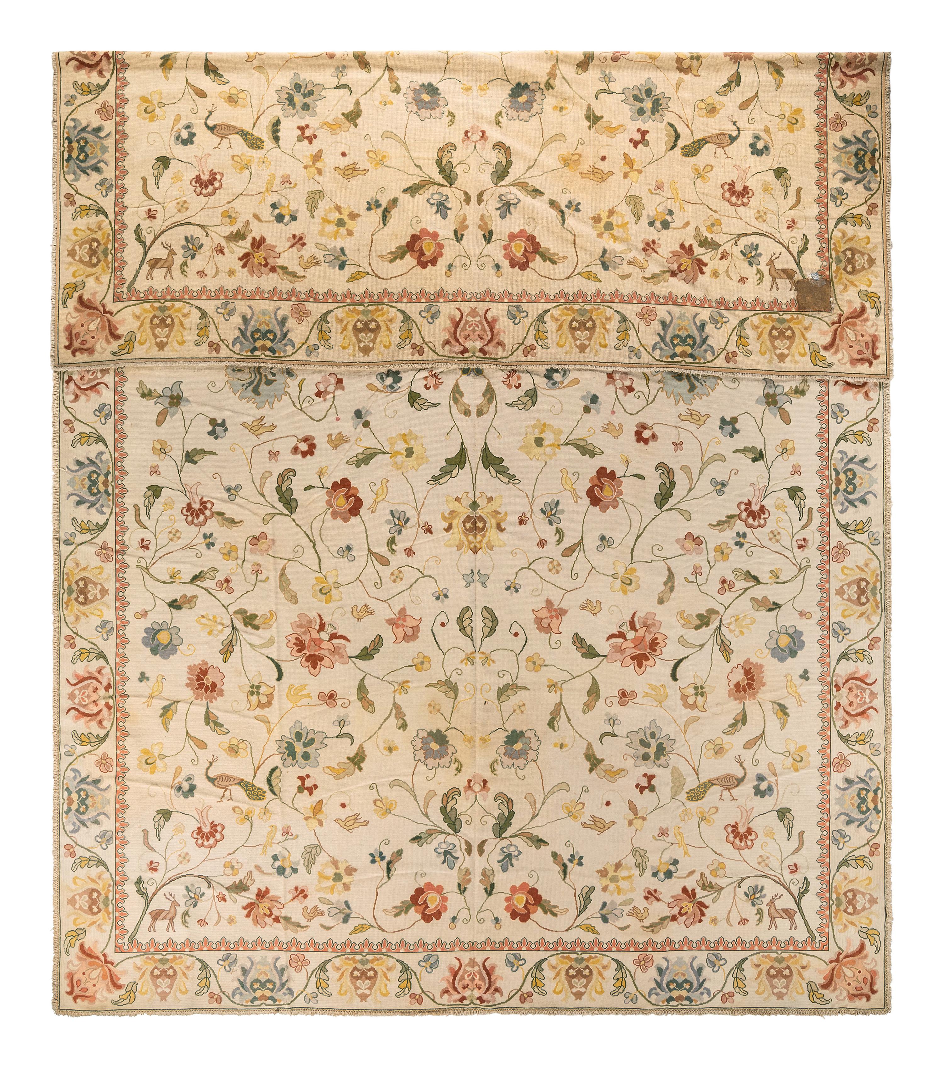 A Room Sized Aubusson Style Rug