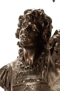 A Pair of Monumental French Carved Wood Ten-Light Torcheres