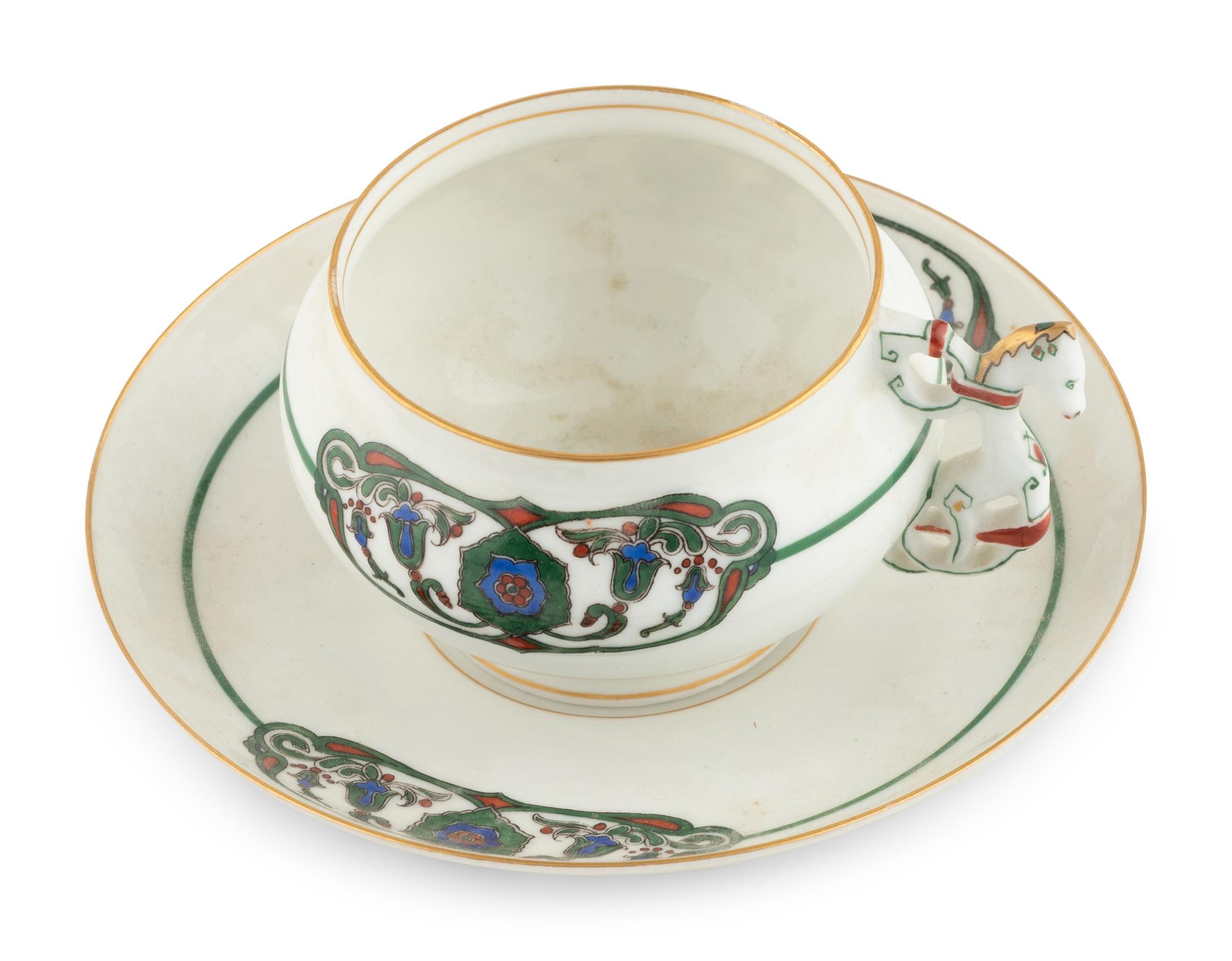 A Russian Porcelain Cup and Saucer