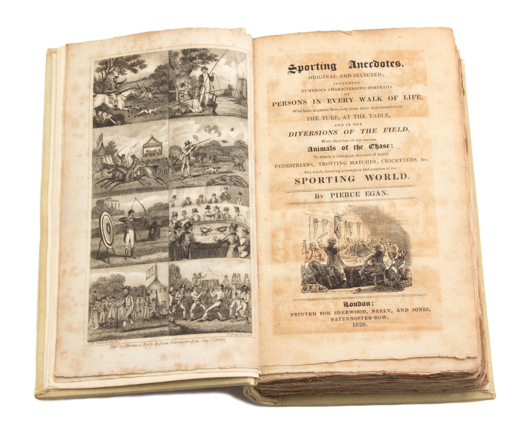EGAN, Pierce (1772-1849). Sporting Anecdotes.