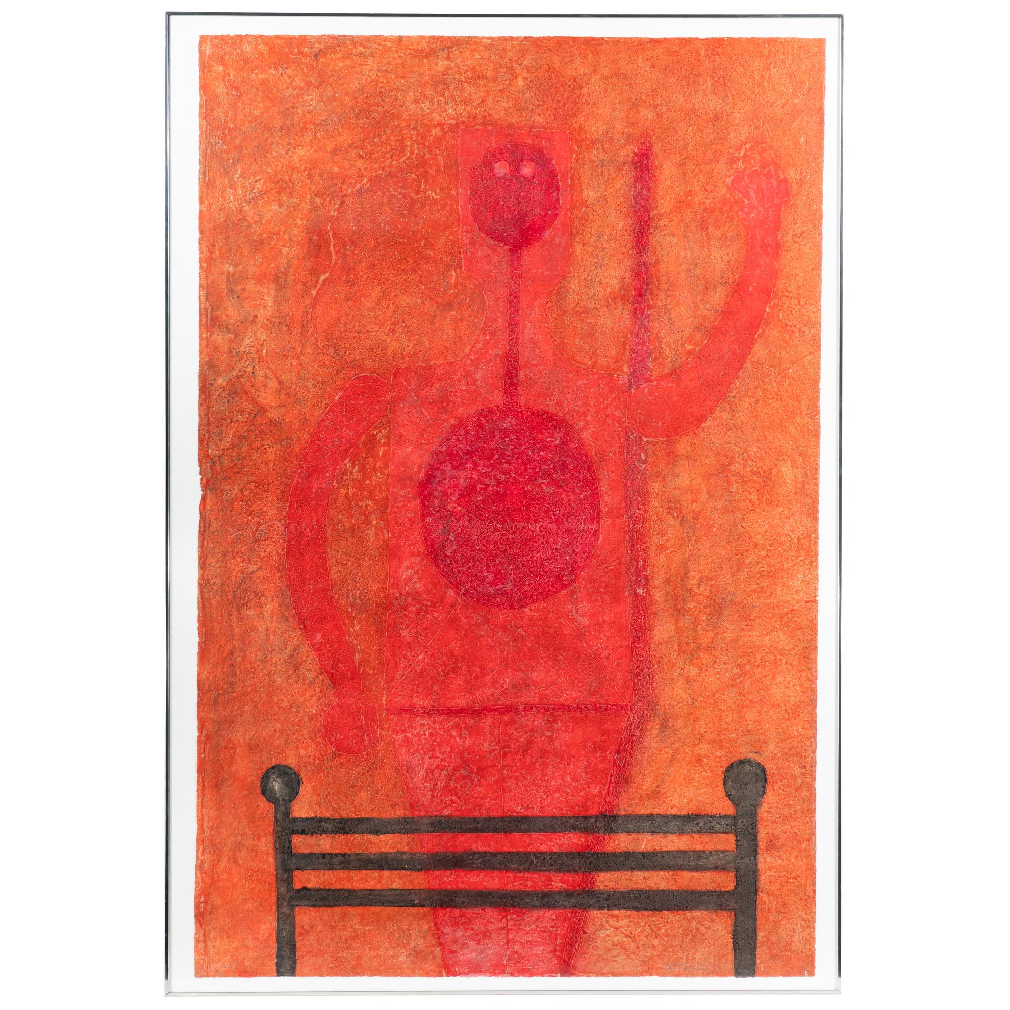 Rufino Tamayo (Mexican, 1899-1991) — Hombre en Rojo, 1977