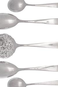 A Collection of American Silver ' Repoussé' Pattern Flatware Articles
