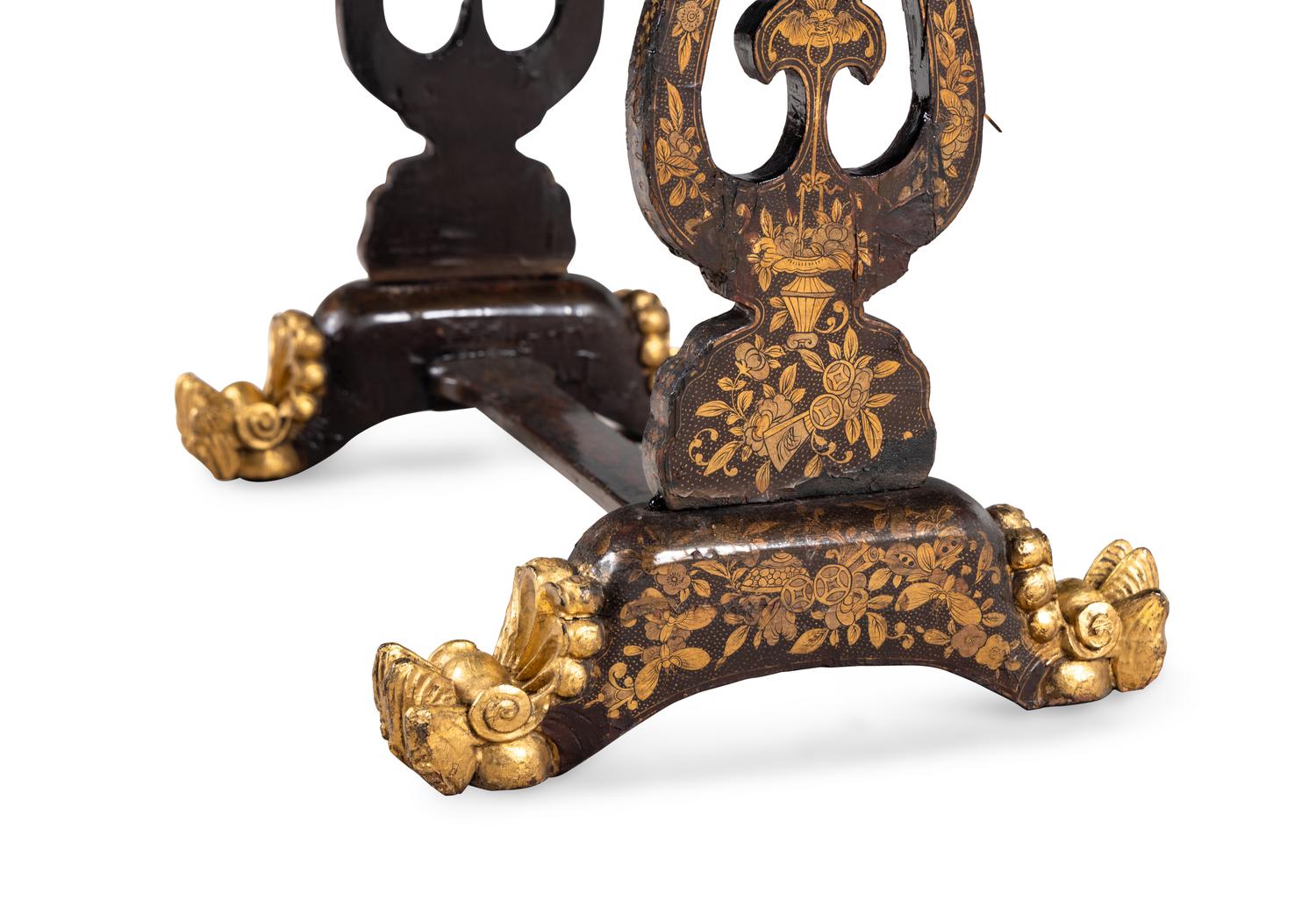 A Chinese Export Lacquer Work Table