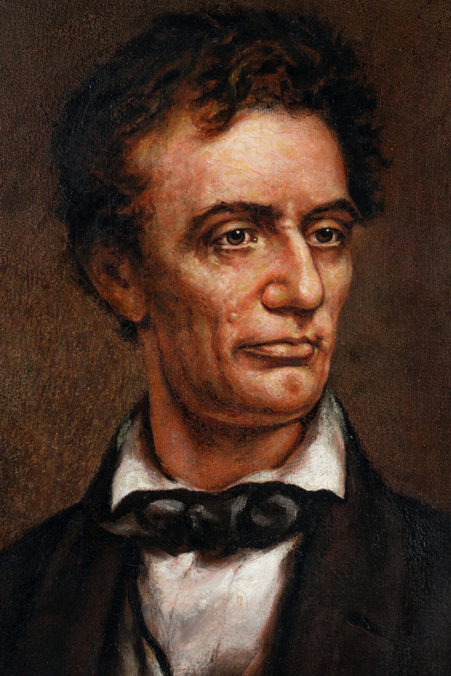 Charles Alfred Barry (American, 1830-1892) Abraham Lincoln: The Greek God, 1892 oil on canvas, framed