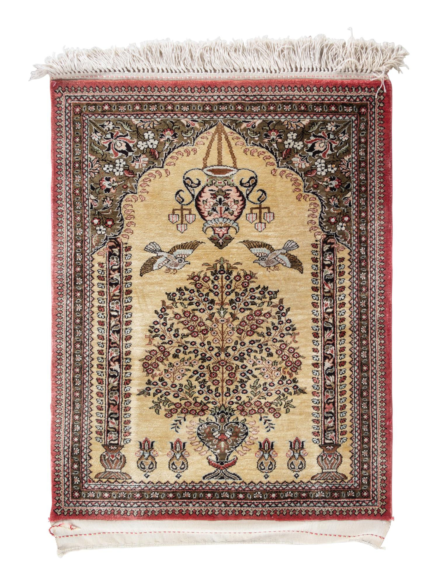 Three Qum Silk Mats