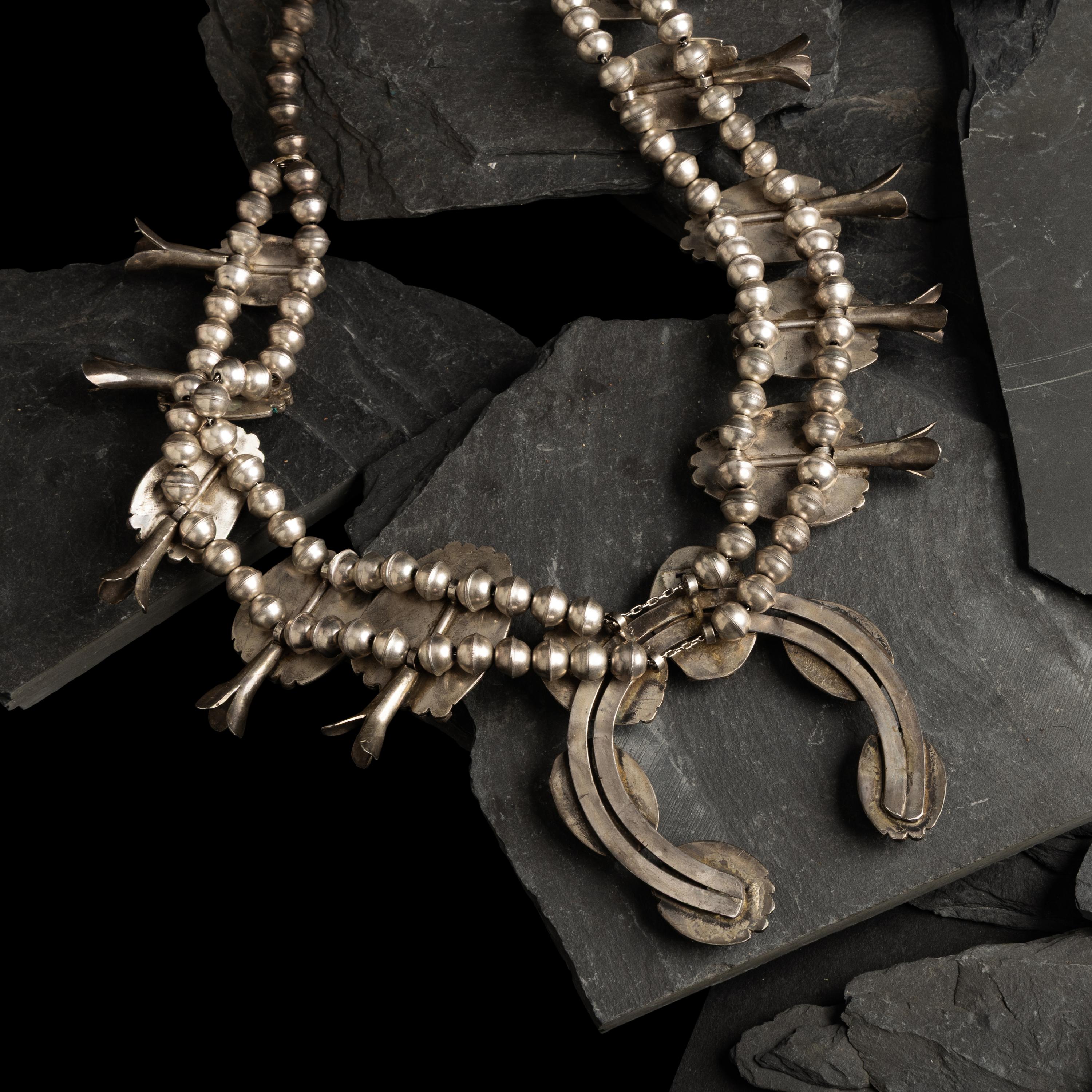 Navajo Squash Blossom Necklace