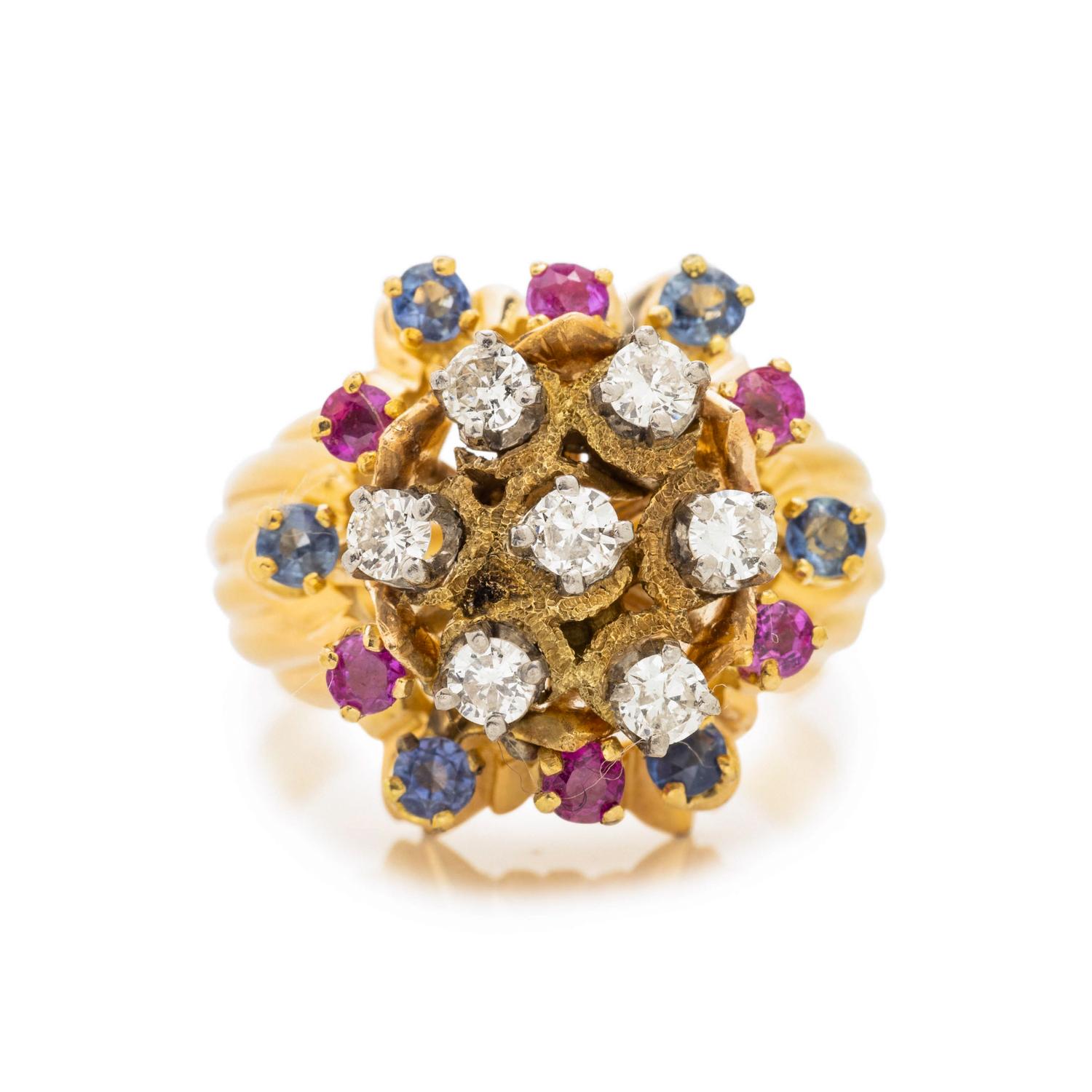 DIAMOND AND MULTIGEM RING