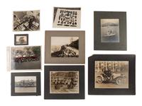 [Early Photography] Large group of photographs and other ephemera related to transportation
