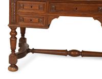 An English Carved Oak Bureau Cabinet
