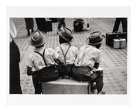 Ruth Orkin (1921-1985) Three Boys on a Suitcase, Penn Station, New York City, 1947