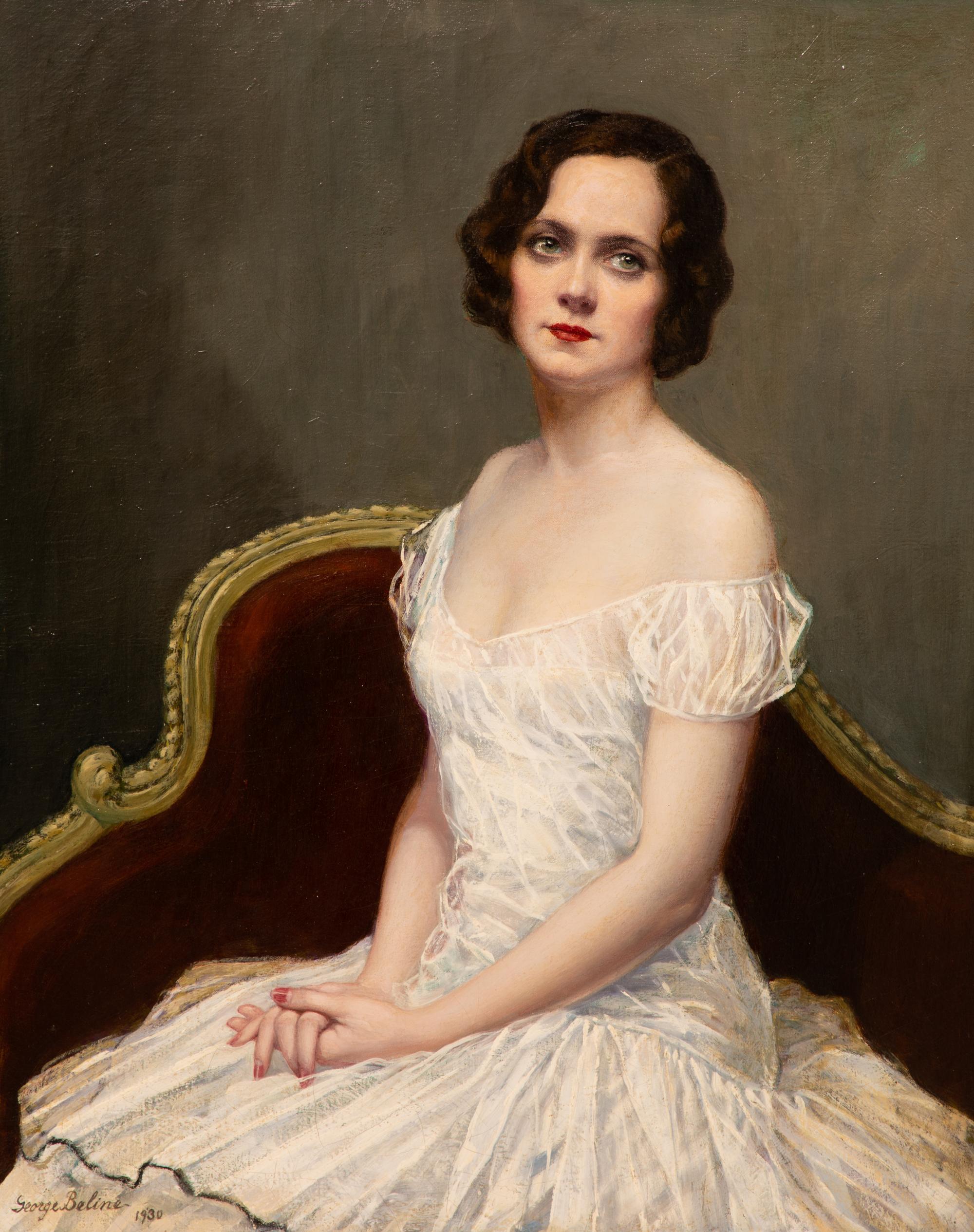 George Beline, (American, 20th Century), Portrait of Young Debutante, 1930
