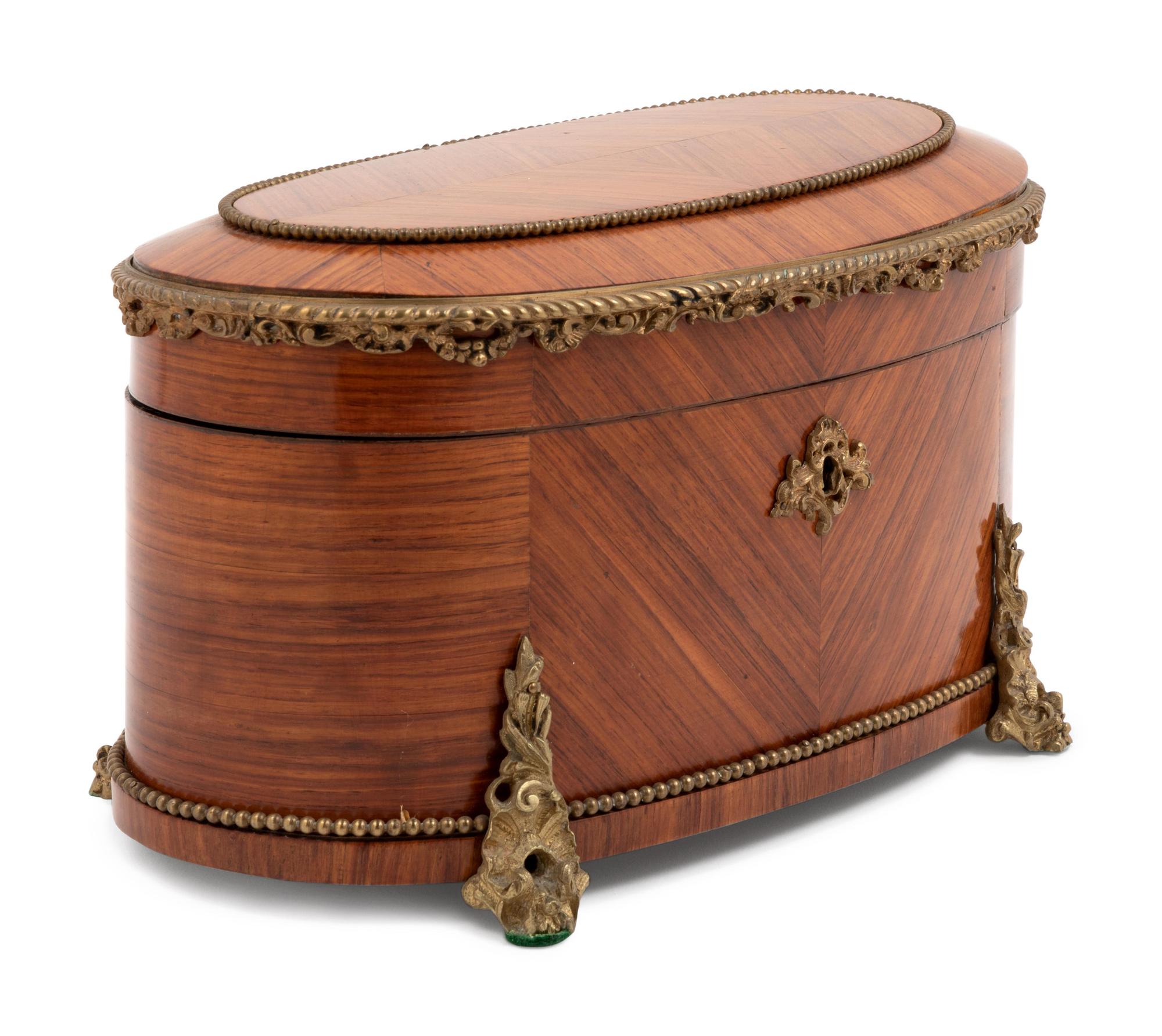 A Napoleon III Gilt Bronze Mounted Kingwood Table Casket