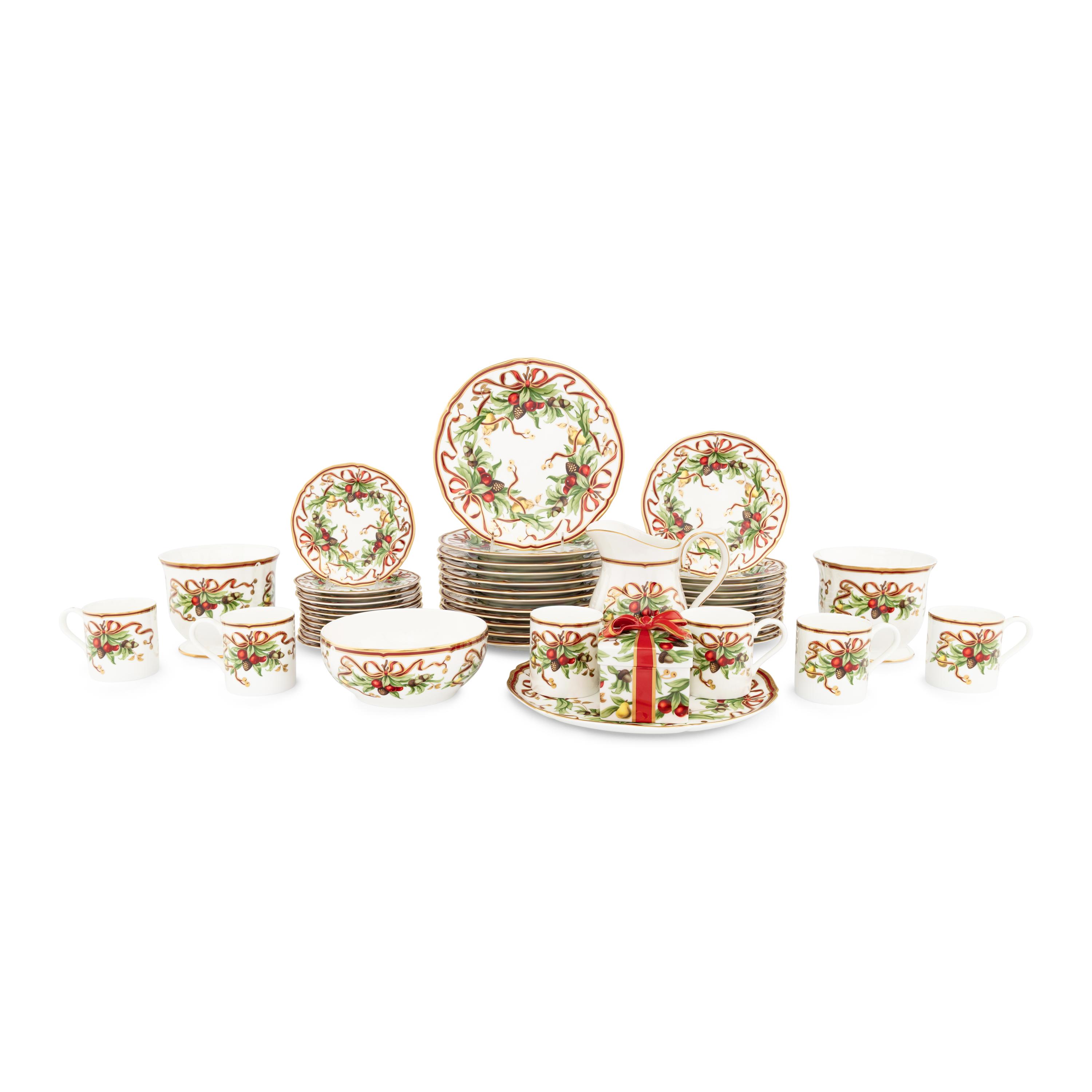 A Tiffany and Co. Tiffany Holiday Porcelain Dinner Service