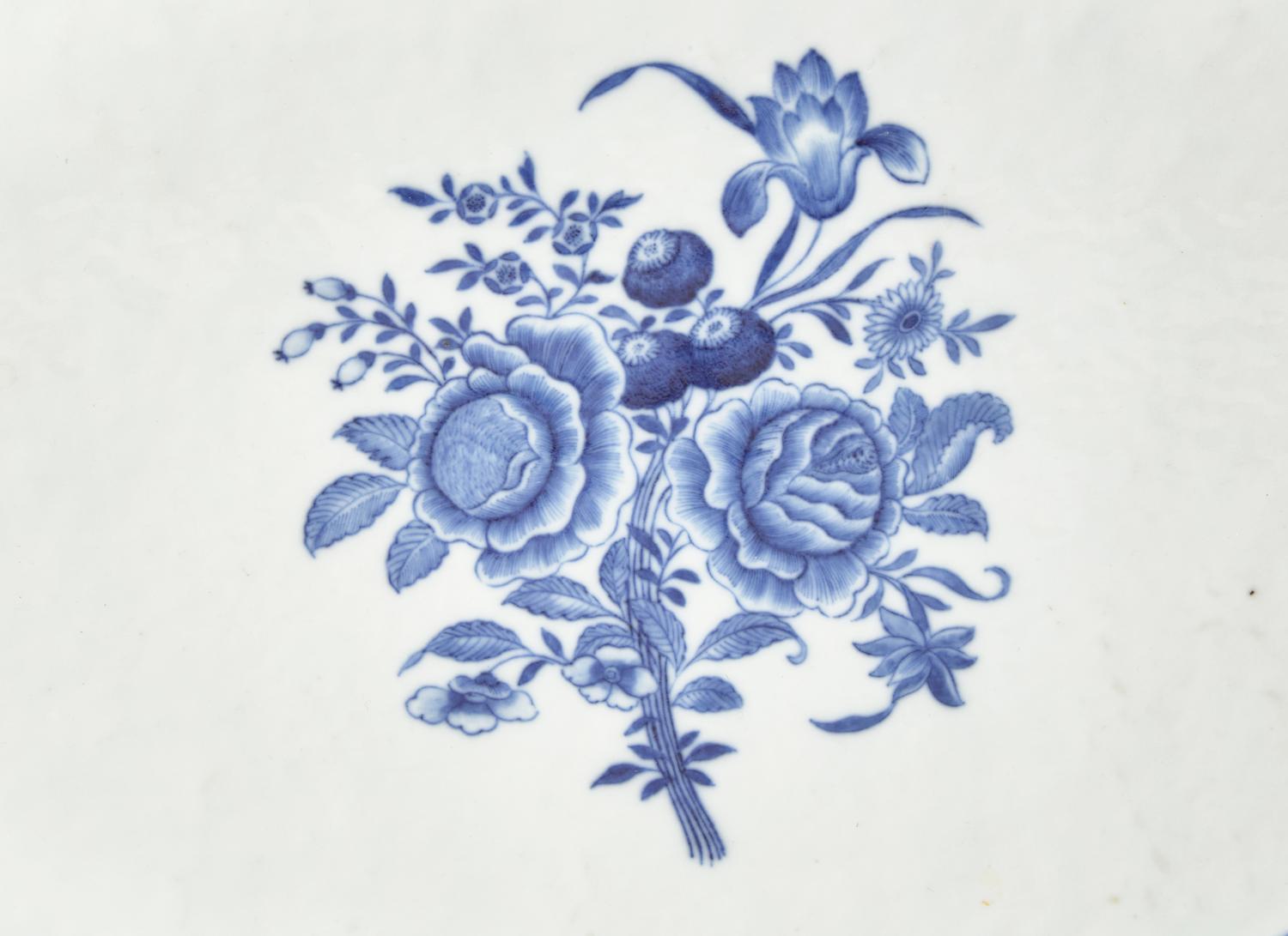 A Pair of Chinese Export Cobalt-Decorated Porcelain Armorial Serving Platters