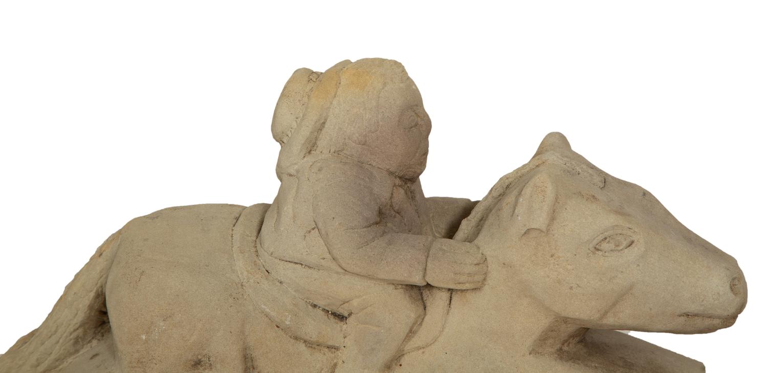 Pig and Child on Toy Horse (two works)