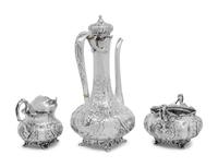 An American Silver Three-Piece Coffee Service