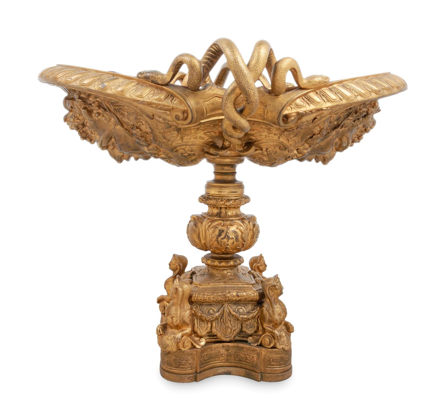 A French Gilt Bronze Centerpiece