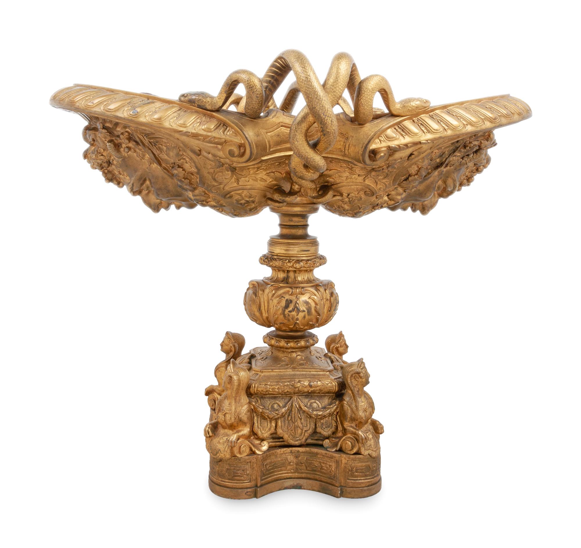 A French Gilt Bronze Centerpiece