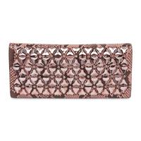 Gucci, Pink Python Embellished Clutch
