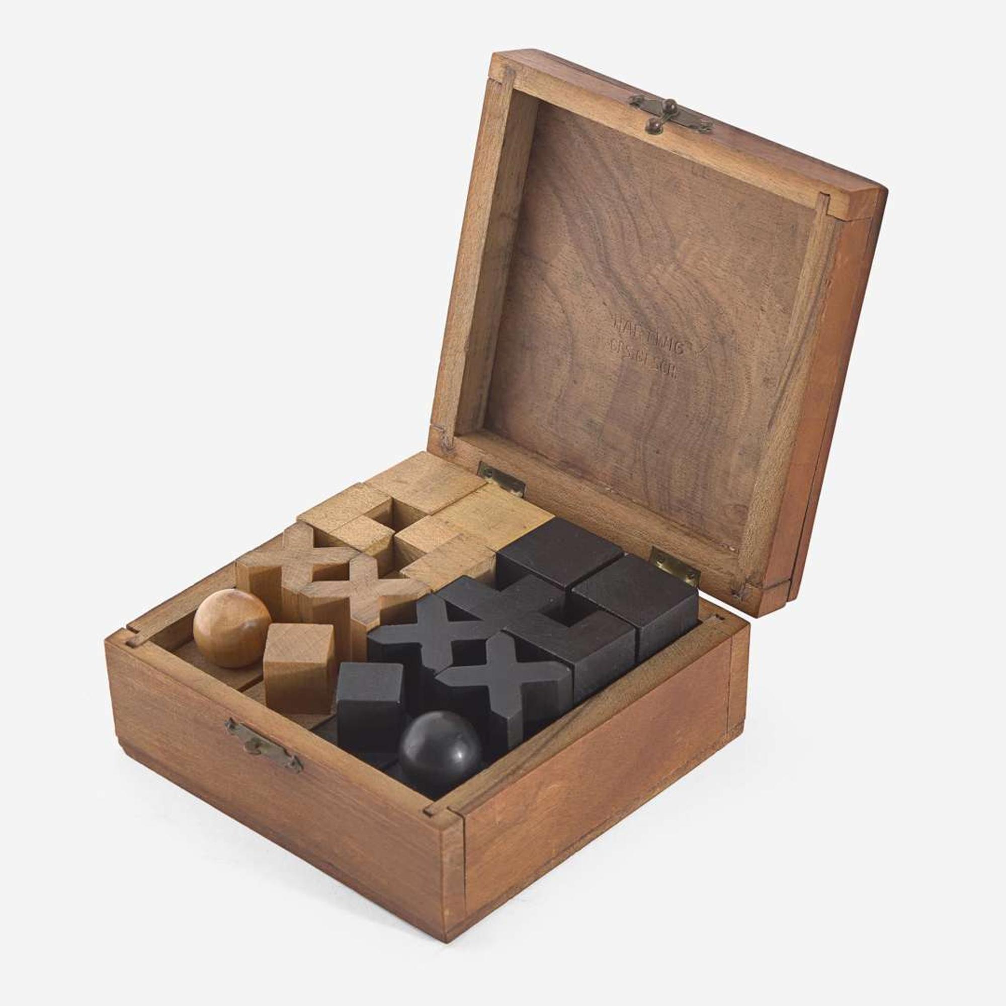Josef Hartwig (German, 1880-1955) Bauhaus Chess Set, Germany, circa 1924