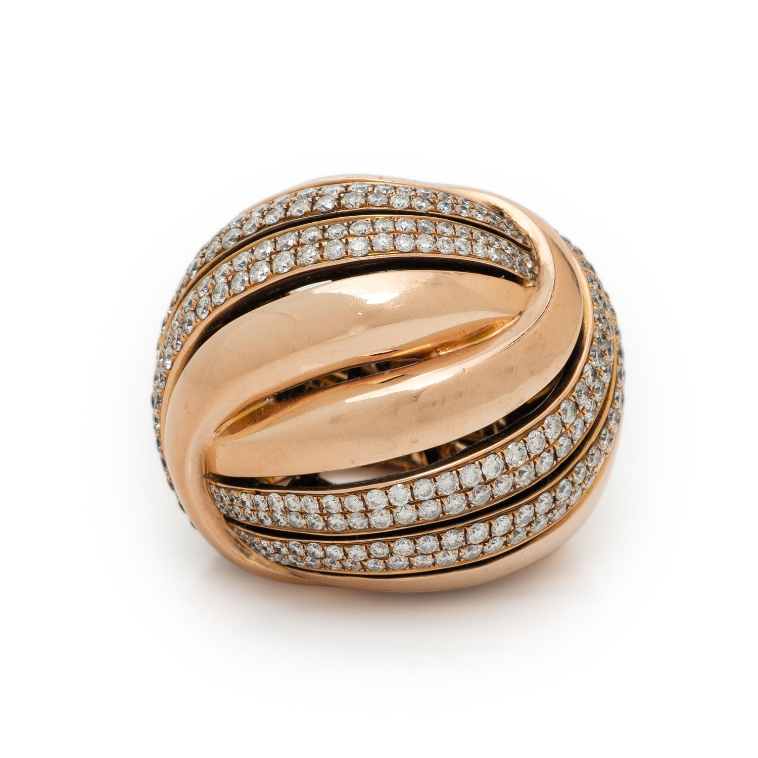 ROSE GOLD AND DIAMOND RING