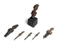 Six Egyptian Bronze Osiris Figures