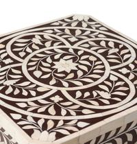 A Vizagapatam Style Bone and Ebony Inlaid Table