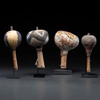 Group of Pueblo Polychrome Gourd Rattles, From the Collection of Dick Jemison, Alabama
