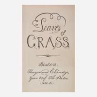 [Literature] (Whitman, Walt) Leaves of Grass