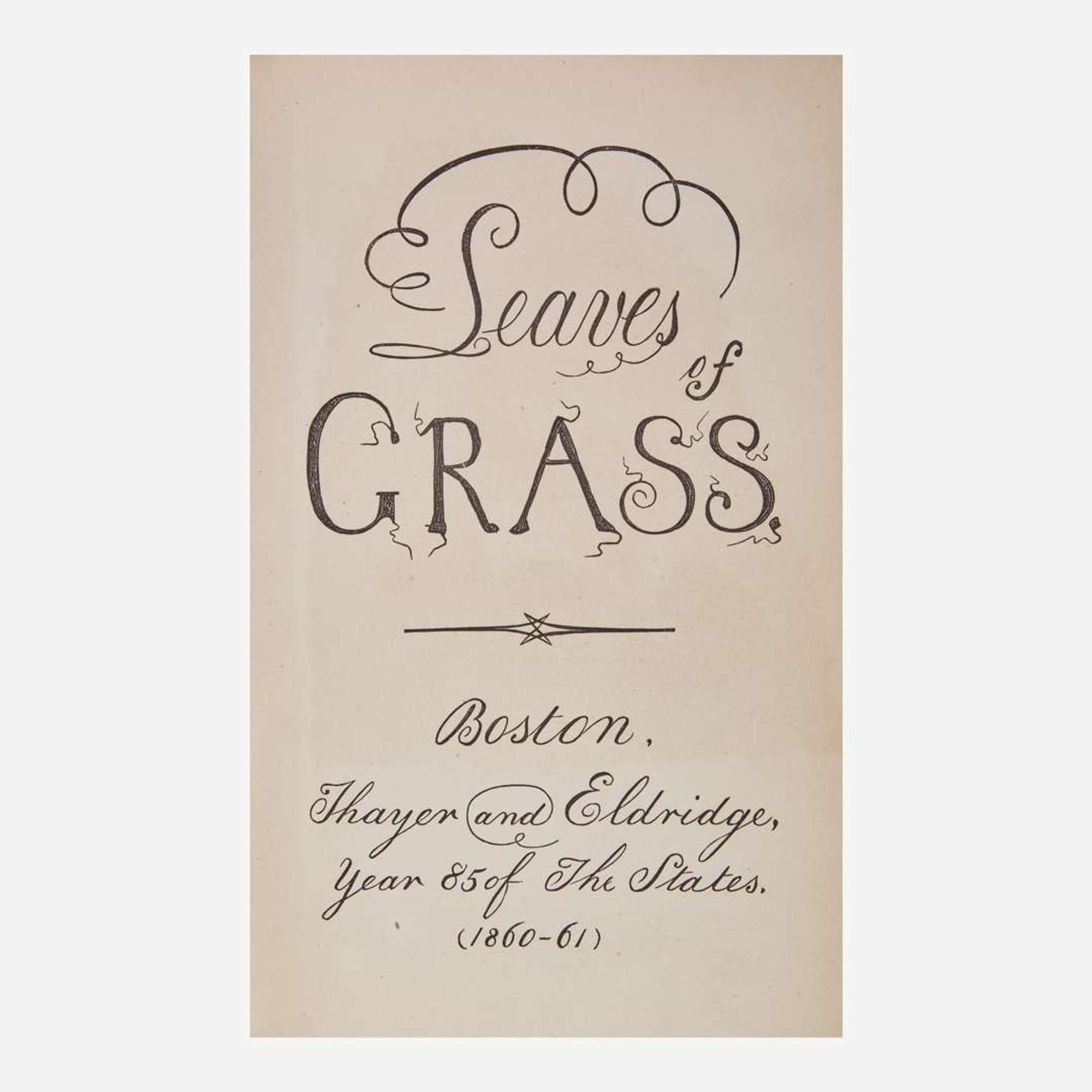 [Literature] (Whitman, Walt) Leaves of Grass