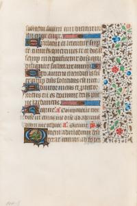 A Group of Book of Hours Leaves on Vellum