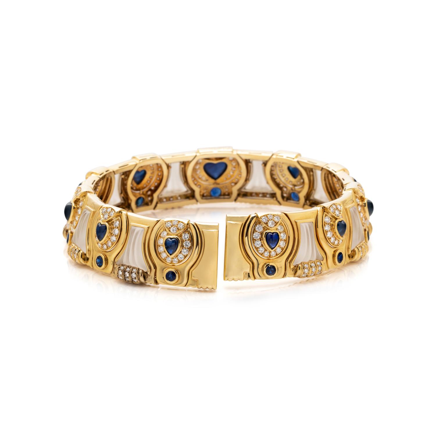 SABBADINI, COLLECTION OF YELLOW GOLD, SAPPHIRE AND DIAMOND JEWELRY