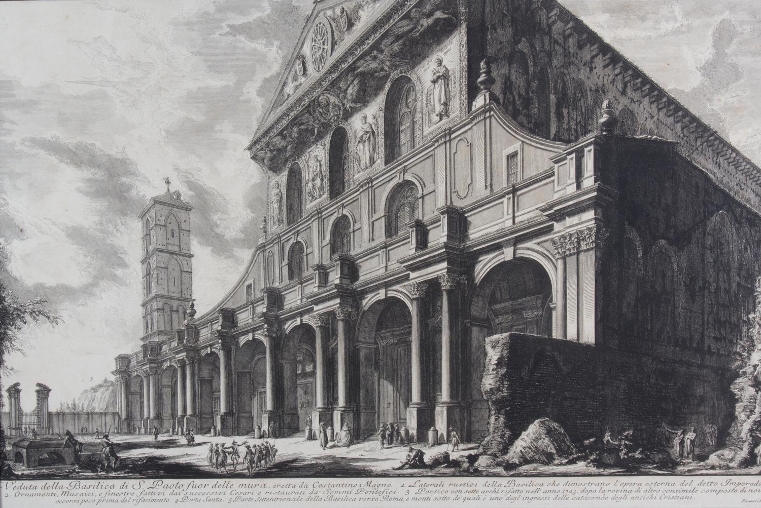 After Giovanni Piranesi, (Italian, 1720-1778), The Basilica of S. Sebatiano and The Basilica of S. Paolo