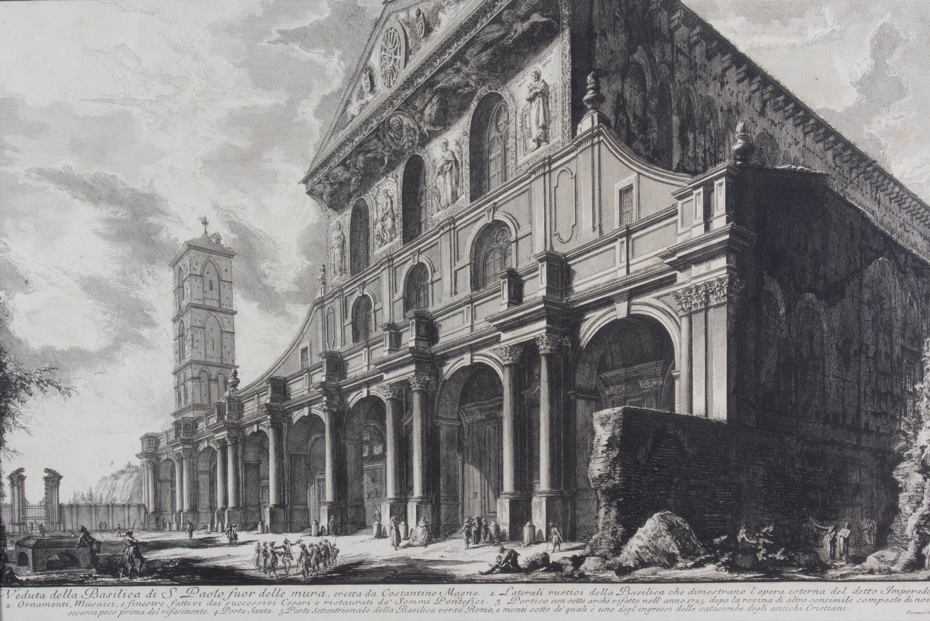 After Giovanni Piranesi, (Italian, 1720-1778), The Basilica of S. Sebatiano and The Basilica of S. Paolo