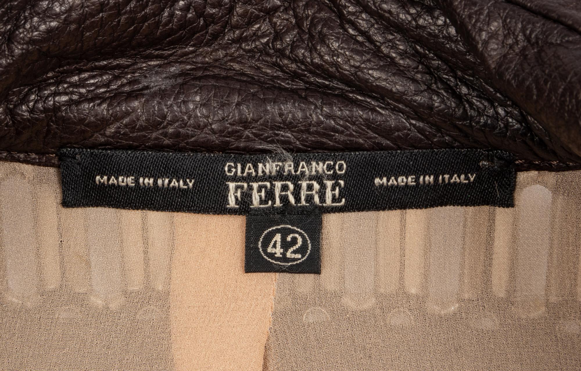 Gianfranco Ferré Leather Jacket, 2000s