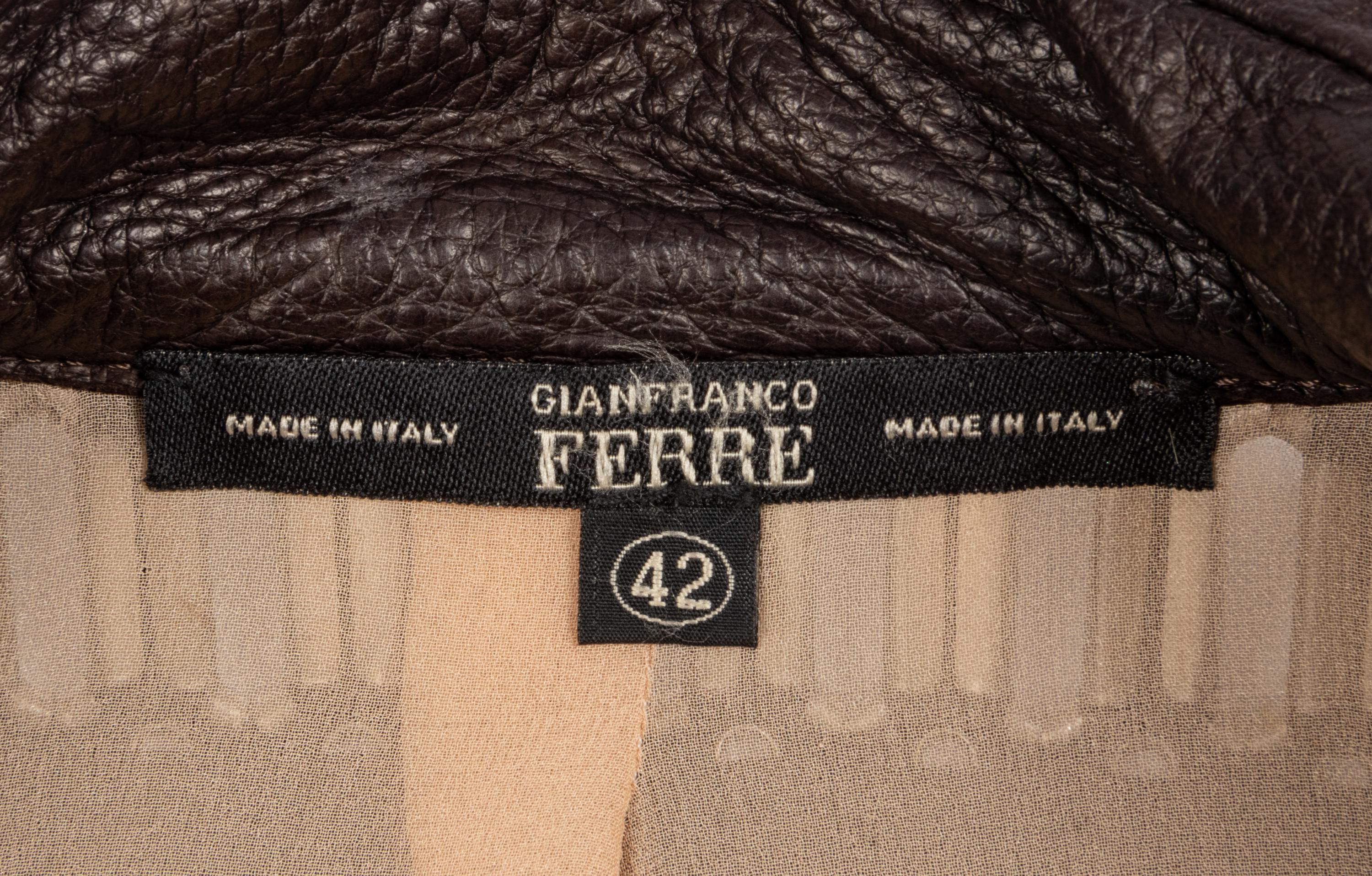 Gianfranco Ferré Leather Jacket, 2000s