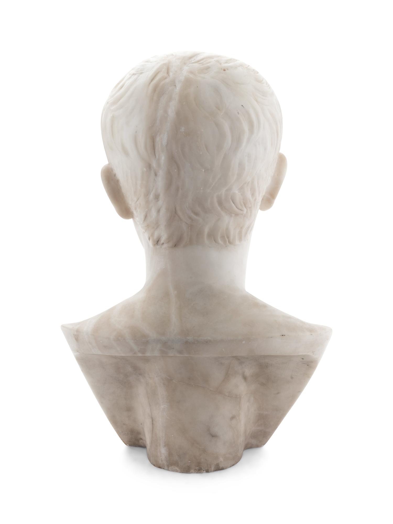 An Alabaster Bust of a Young Caesar Augustus