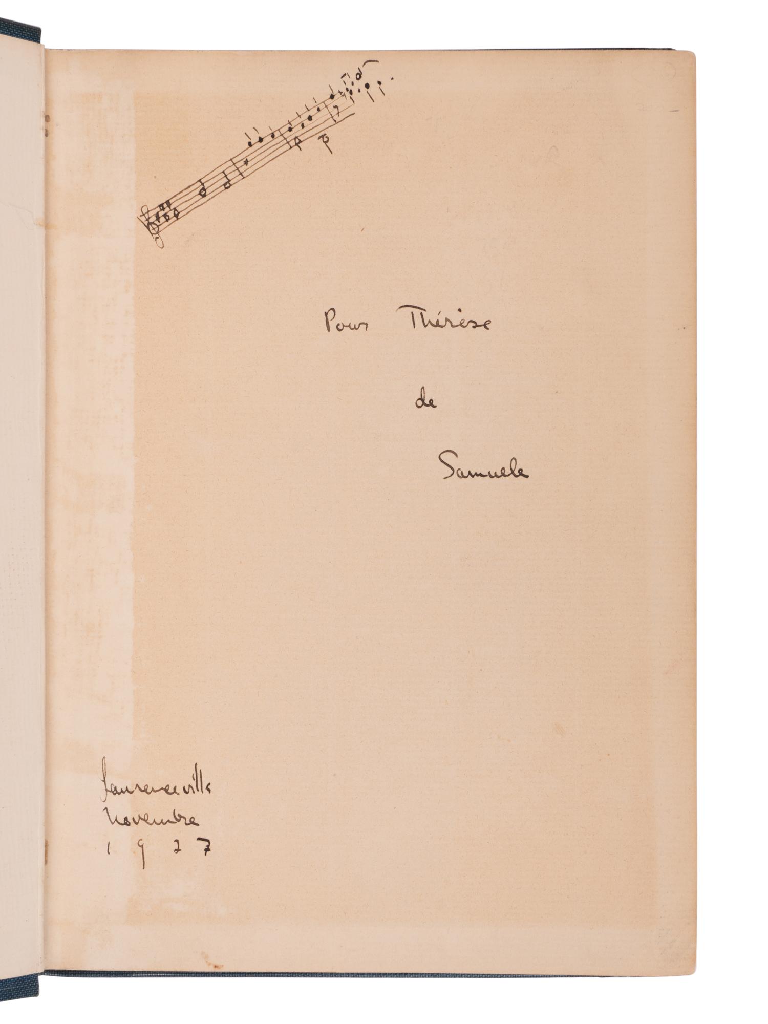 WILDER, Thornton (1897-1975). The Bridge of San Luis Rey. London: Longmans, Green and Co., 1927.