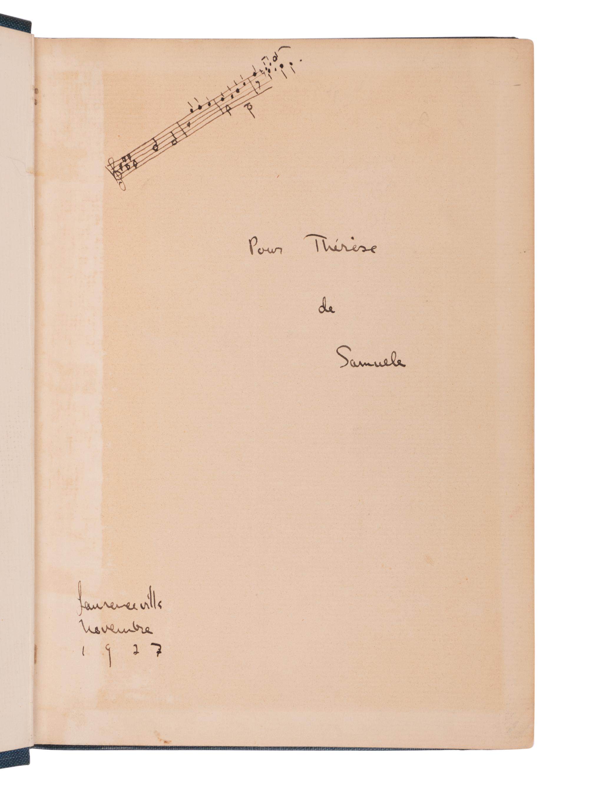 WILDER, Thornton (1897-1975). The Bridge of San Luis Rey. London: Longmans, Green and Co., 1927.