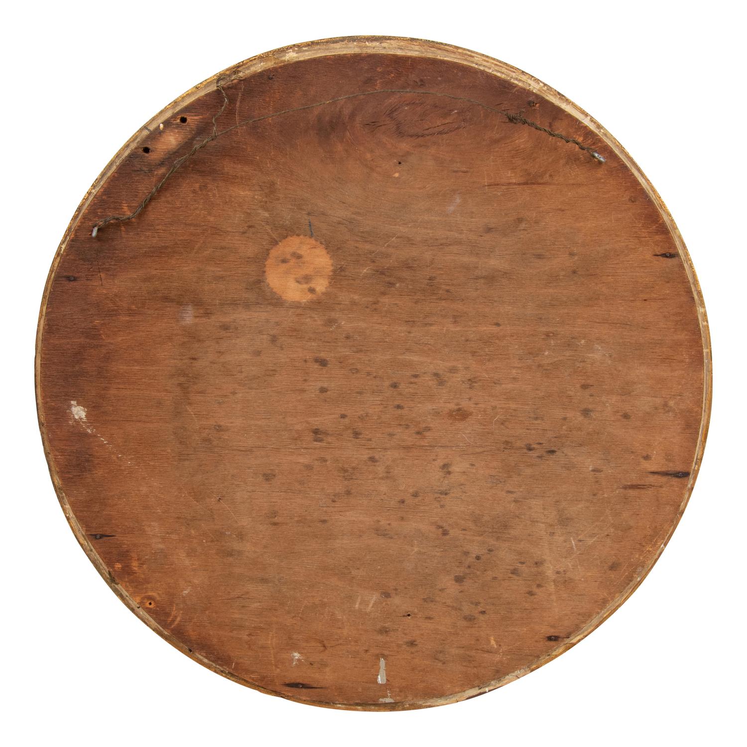 A Regency Giltwood and Part Ebonized Bullseye Mirror