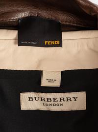 Two Designer Leather Shirts: Fendi & Burberry, 2000-10s