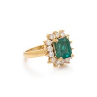 EMERALD AND DIAMOND RING