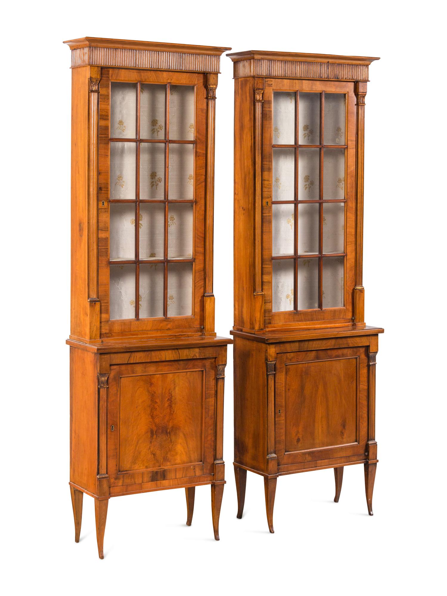 A Pair of Italian Walnut Cabinets