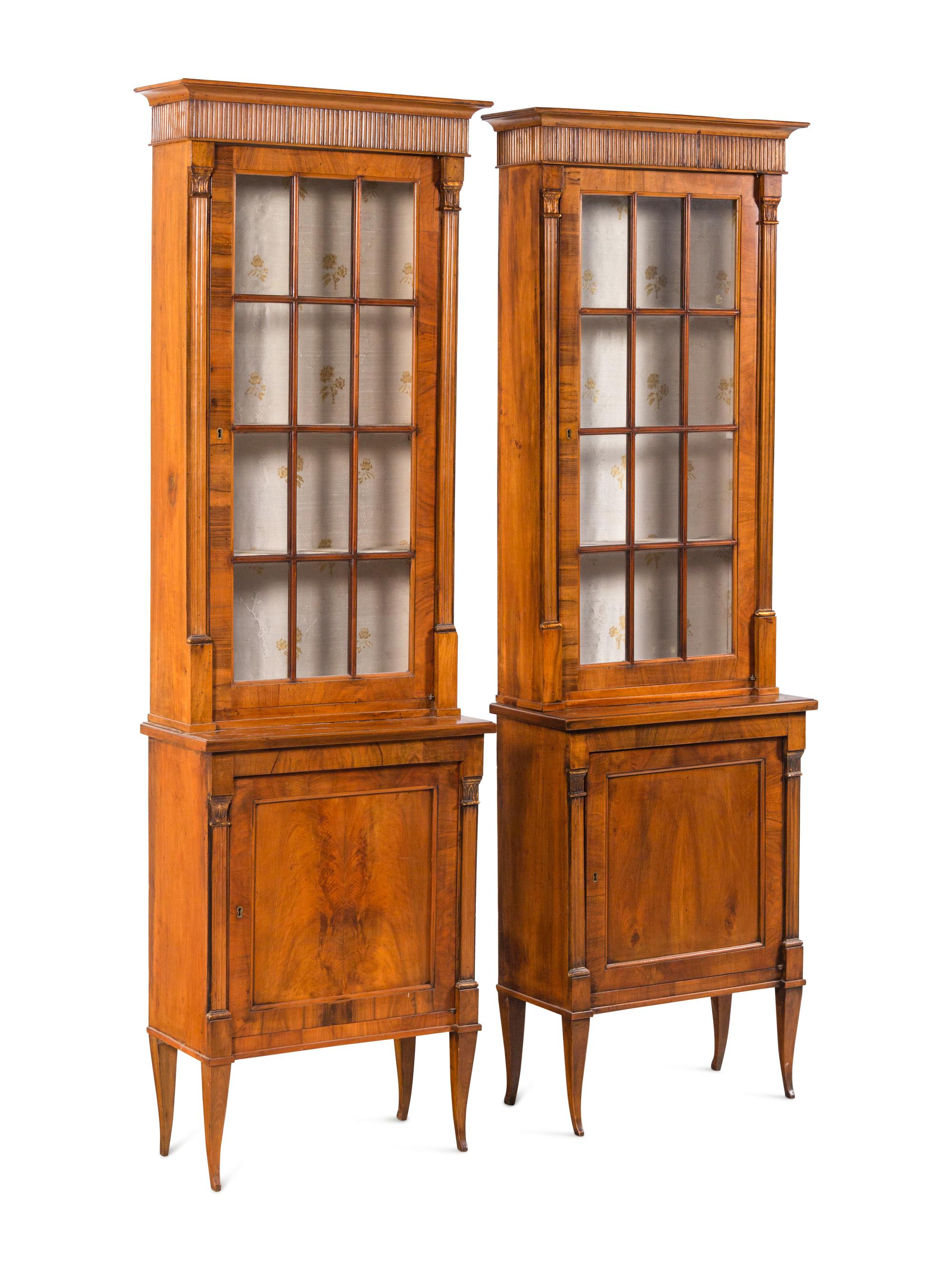 A Pair of Italian Walnut Cabinets