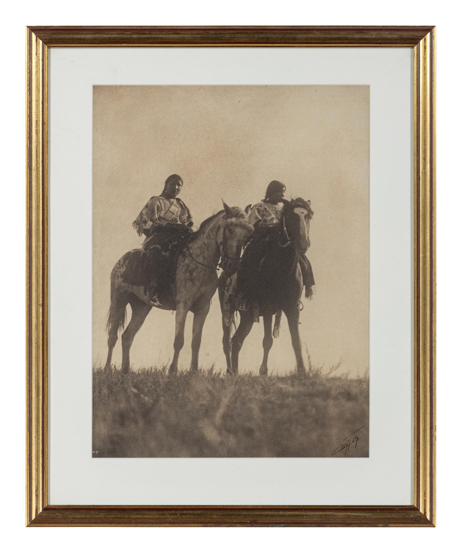 Edward S. Curtis (1868-1952) Two Oglala Girls on Horseback, 1907