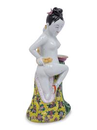 A Chinese Export Erotic Porcelain Figure