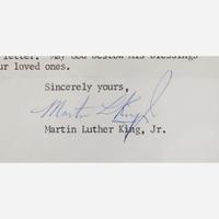 [African-Americana] King, Martin Luther, Jr. Typed letter, signed
