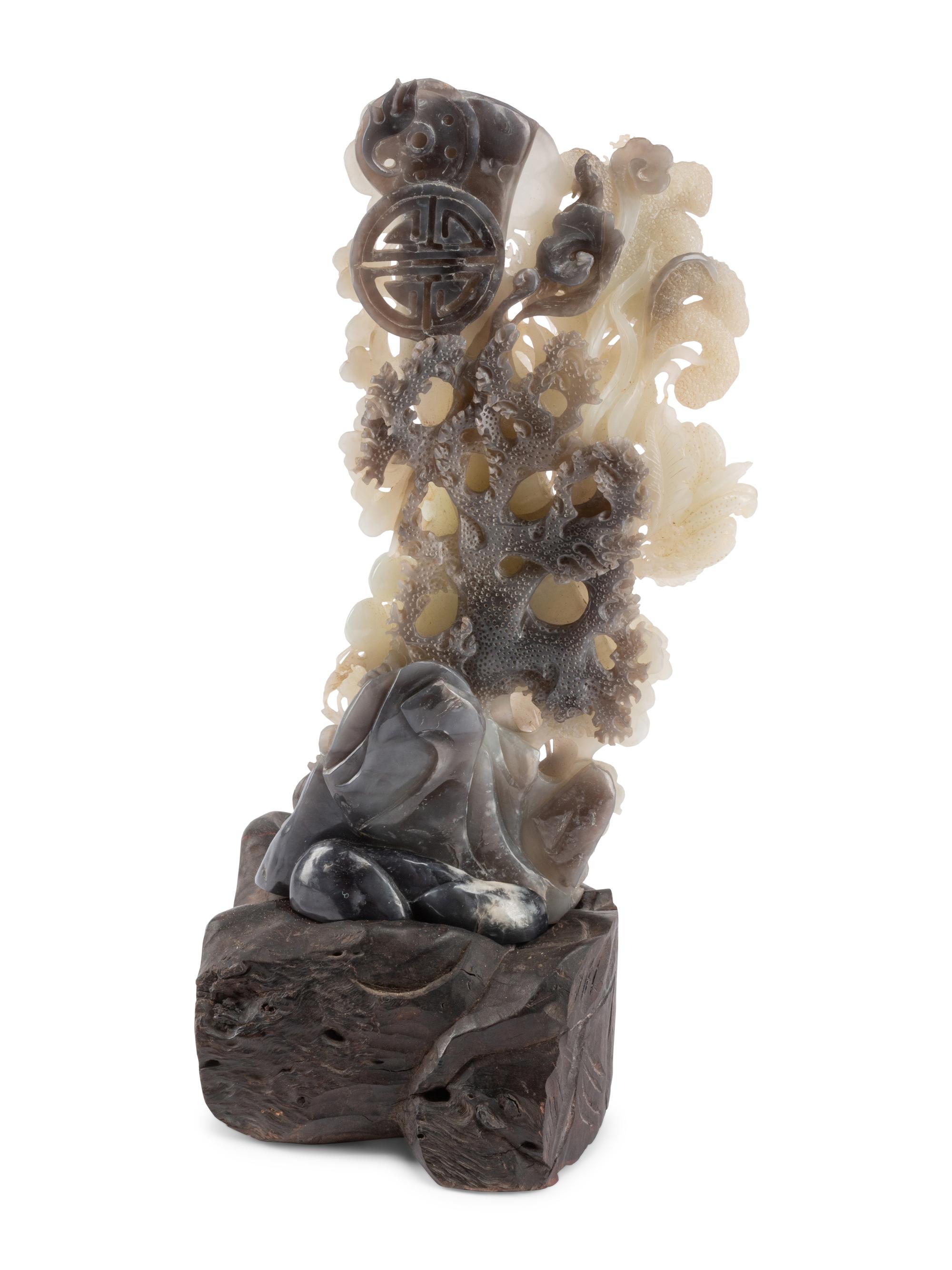 A Chinese Carved Hardstone Sculpture