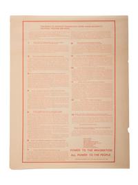 [CIVIL RIGHTS]. Berkeley Liberation Program . [Berkeley, CA]: N.p., [1969].