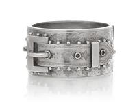 An Antique Sterling Silver Belt Motif Bracelet, 40.50 dwts.